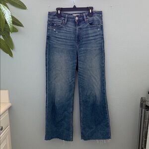 PAIGE Anessa Wide Leg Cropped Jeans